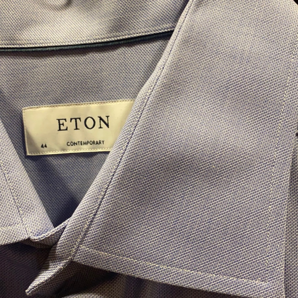 Eton Men’s Dress Shirt 44 Slim Neck 17.5 New Never Worn